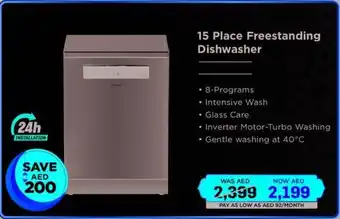 Eros Hitachi 15 Place Freestanding Dishwasher HDF-F158CVX offer