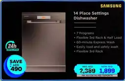 Eros Samsung 14 Place Settings Dishwasher DW60M6050FS offer