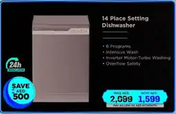 Eros Hitachi 14 Place Setting Dishwasher HDF-F146VS offer