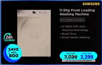 Eros Samsung Front Loading Washing Machine WW11BB944DGBGU offer