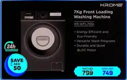 Eros Krome Front Loading Washing Machine KR-WFL70SI offer