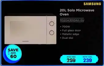 Eros Samsung Solo Microwave Oven MS20A3010AH-GU offer