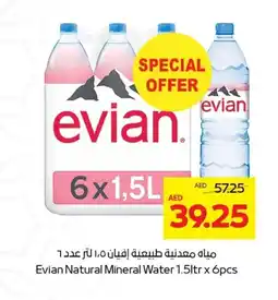 Abu Dhabi Coop Evian natural mineral water offer