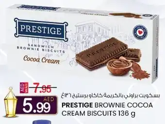 KM Trading Prestige brownie cocoa cream biscuits offer