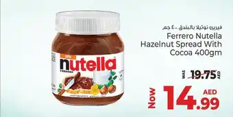 Kenz Hypermarket Ferrero nutella hazelnut spread with cocoa offer