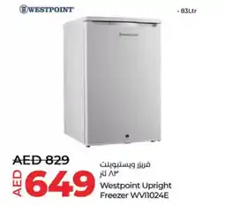 Lulu Hypermarket Westpoint Upright Freezer WV11024E offer