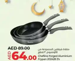 Lulu Hypermarket Chefline Forged Aluminium Frypan 202428 3's offer