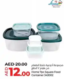 Lulu Hypermarket Home 7pc Square Food Container 343002 offer