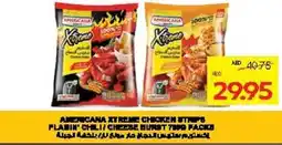 Abu Dhabi Coop Americana xtreme chicken strips flamin chili / cheese burst offer