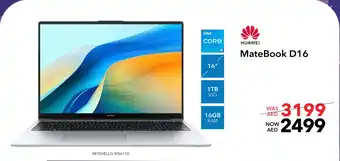 Sharaf DG Huawei matebook D16 offer