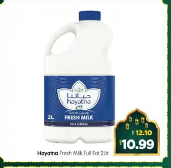 Al Madina Hypermarket HAYATNA Fresh Milk offer