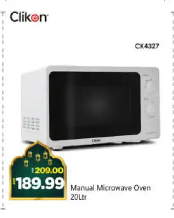 Al Madina Hypermarket CLIKON Microwave Oven offer