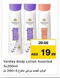 Last Chance YARDLEY Body Lotion & Cream offer