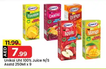 Mark & Save Unikai UHT 100% Juice N/S Asstd offer