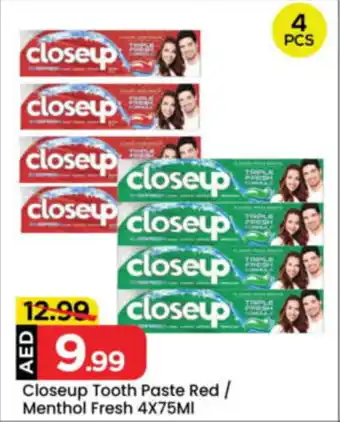 Mark & Save Closeup Tooth Paste Red / Menthol Fresh offer