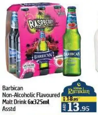 Al Hoot Barbican Non-Alcoholic Flavoured Malt Drink Asstd offer