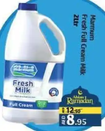 Al Hoot Marmum Fresh Full Cream Milk offer