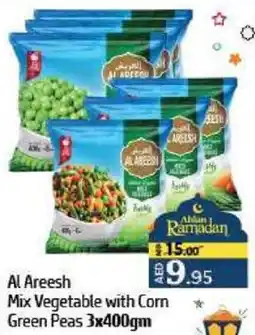 Al Hoot Al Areesh Mix Vegetable with Corn Green Peas offer