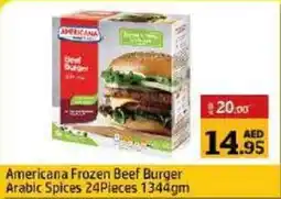 Al Hoot Americana Frozen Beef Burger Arabic Spices offer