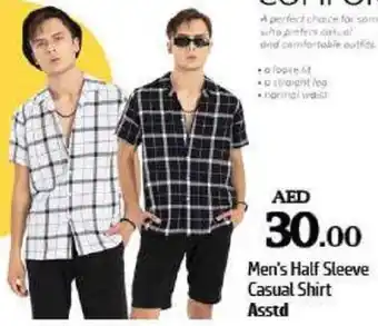 Al Hoot Men's Half Sleeve Casual Shirt Asstd offer