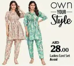 Al Hoot Ladies Cord Set Asstd offer