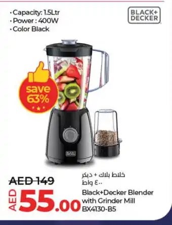 Lulu Hypermarket BLACK+DECKER Mixer / Grinder offer