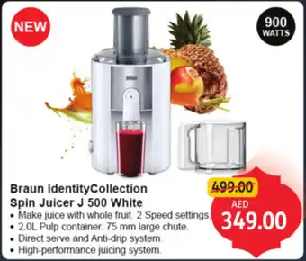 Union Coop Braun IdentityCollection Spin Juicer J 500 offer