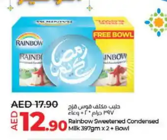 Lulu Hypermarket RAINBOW Condensed Milk offer