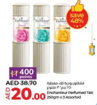 Lulu Hypermarket Enchanteur Talcum Powder offer