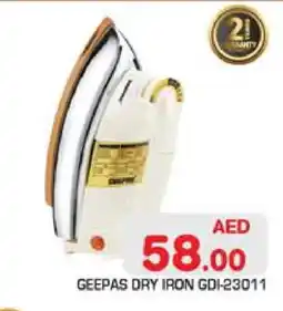 Baniyas Spike Hypermarket GEEPAS Ironbox offer