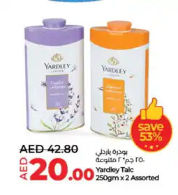 Lulu Hypermarket YARDLEY Talcum Powder offer