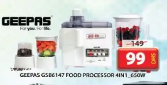 Grand Hyper Market GEEPAS Food Processor offer