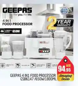 Pasons GEEPAS Food Processor offer