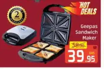 Mango Hypermarket LLC GEEPAS Sandwich Maker offer