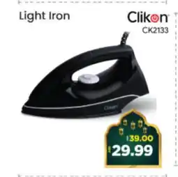 Al Madina Hypermarket CLIKON Ironbox offer