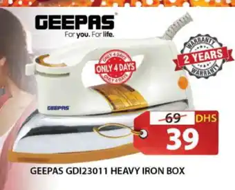 Grand Hyper Market GEEPAS Ironbox offer