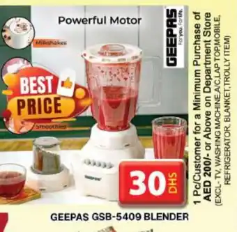 Grand Hyper Market GEEPAS Mixer / Grinder offer