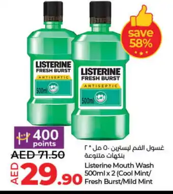 Lulu Hypermarket LISTERINE Mouthwash offer