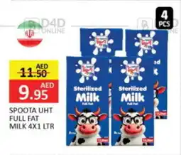 Al Madina Hypermarket Spoota UHT full fat milk offer