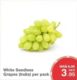 Choithrams White seedless grapes offer