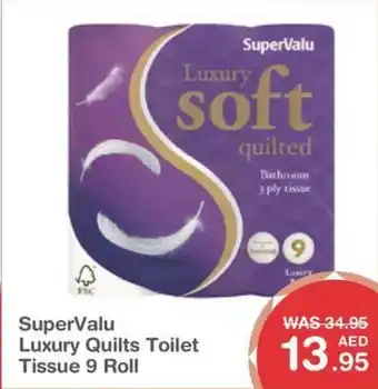 Choithrams Supervalu luxury quilts toilet tissue 9 roll offer