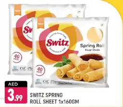 Shaklan Switz spring roll sheet offer