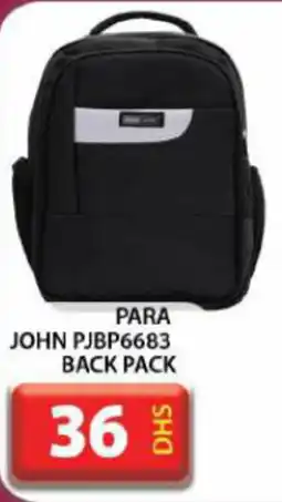 Grand Hyper Market Para john PJBP6683 back pack offer