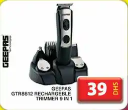 Grand Hyper Market Geepas GTR8612 rechargeble trimmer 9 in 1 offer