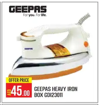 Baniyas Spike Hypermarket GEEPAS Ironbox offer