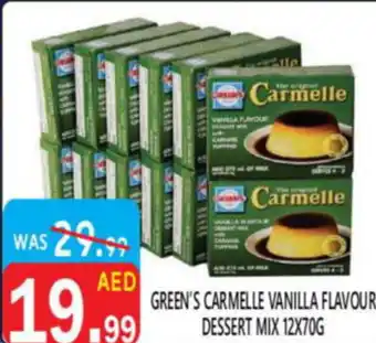 United Hypermarket Green's carmelle vanilla flavour dessert mix offer