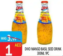 United Hypermarket Divo mango basil seed drink offer