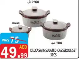 United Hypermarket Delcasa insulated casserole set offer