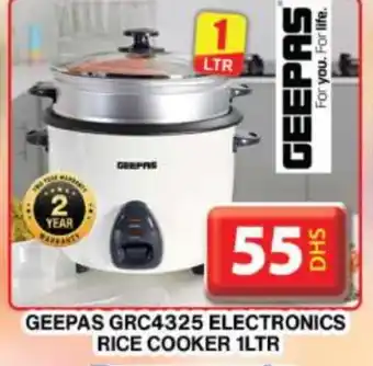 Grand Hyper Market GEEPAS Rice Cooker offer