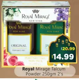 Al Madina Hypermarket ROYAL MIRAGE Talcum Powder offer